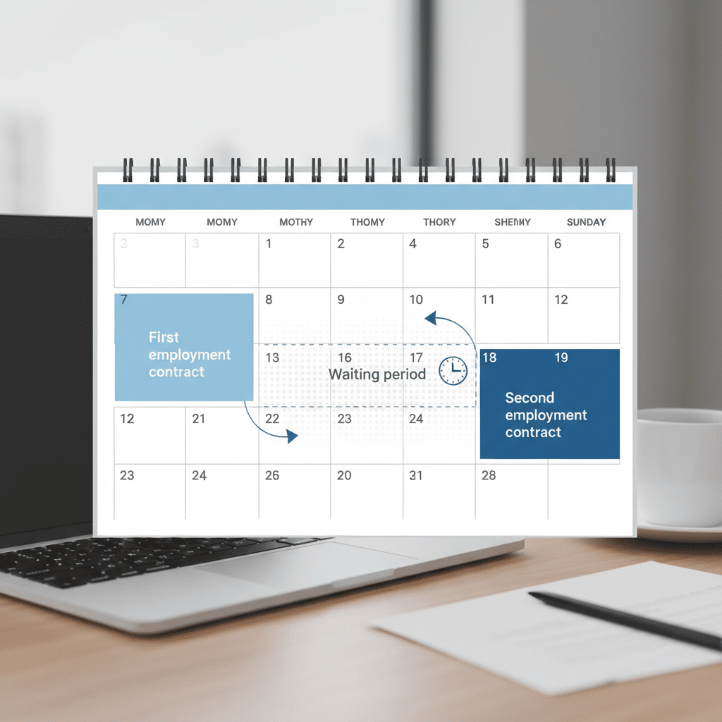 Calcul du délai de carence entre contrats d'intérim.