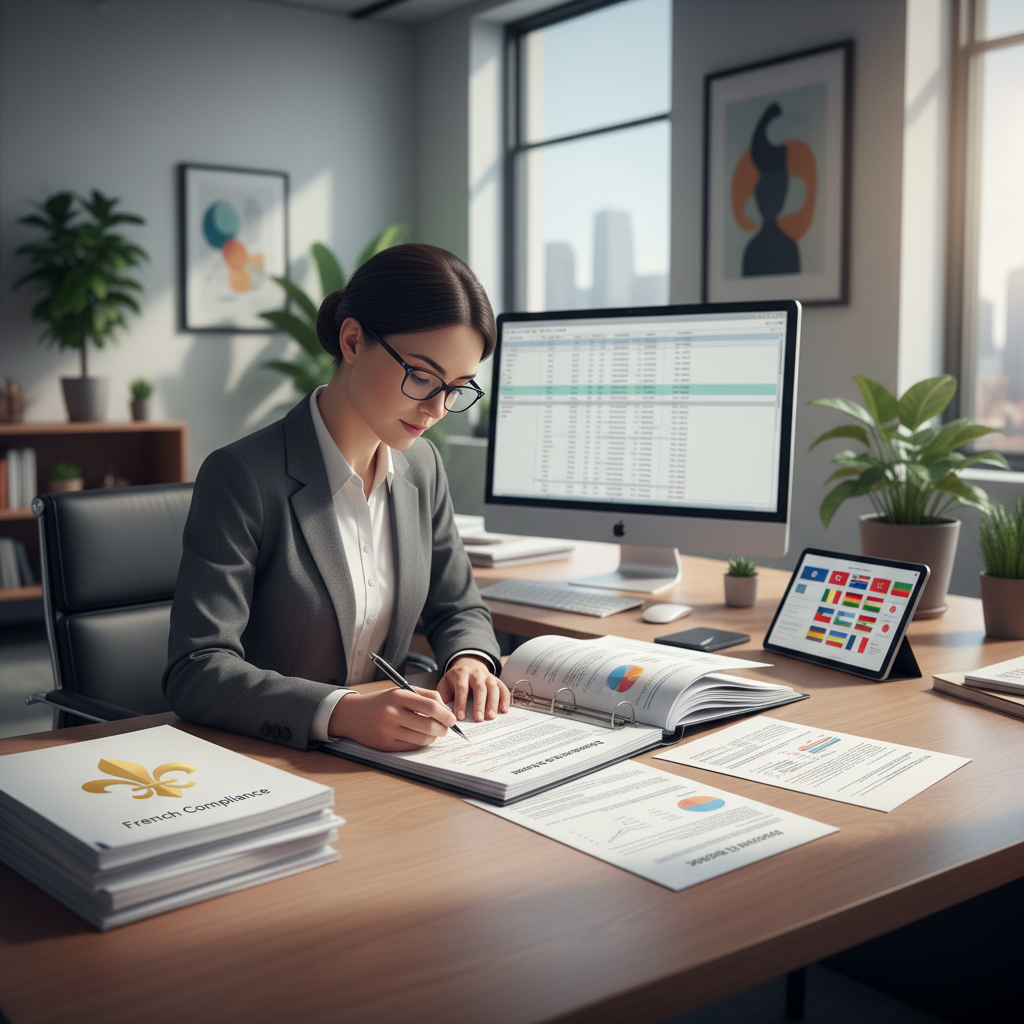 Un responsable vérifie la conformité des fiches de paie pour les travailleurs étrangers.